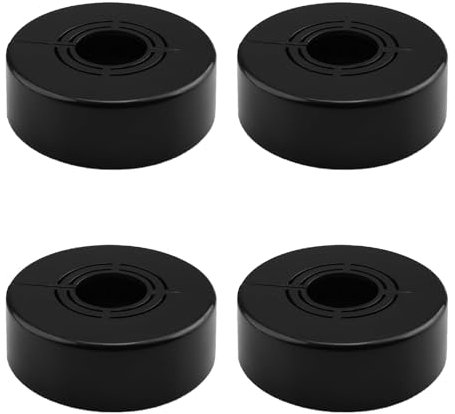 Xiciki 4 Pièces Rosace Robinet, Rosace Mitigeur Douche 3 Tailles en 1, Cache Tuyau Radiateur Ajustable, Rosaces de Douche Décoratives pour Robinets, Conduites D'eau, Radiateurs, Douches - Noir