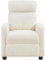 Yaheetech Fauteuil de Relaxation Petit Canapé Inclinable en Tissu Bouclette Doux en 3 Positions 1 Place avec Repose Pied/Chambre à Coucher/Home Cinéma/Salon Ivoire