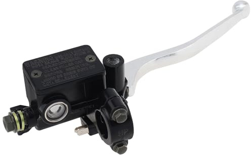 Windance Bomba de palanca de freno de manillar de motocicleta M10 de 22 mm con agujero de espejo de 10 mm, freno de mano delantera izquierda, cilindro maestro, embrague compatible con Yamaha, Suzuki,