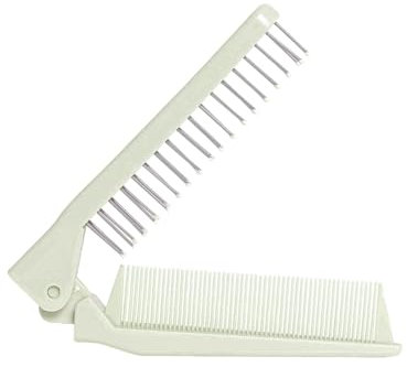 PLIC BEAUTY- Peigne Brosse à Cheveux Pliable - Compact et Pratique - Idéal pour le Voyage - Couleur Vert Pastel - Design Ergonomique - Convient à Tous Types de Cheveux.