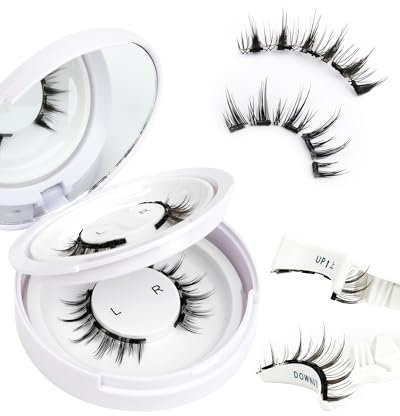 Obeyalash Magnetische Wimpern Manga Magnetwimpern Ohne Eyeliner mit Applikator 2 Paare Magnet Wimpern Ohne Kleber Magnetic Lashes Natürlicher Look 2 Stil Comic Eyes False Eyelashes Extensions