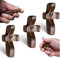 DXPETA 3 Pcs Wooden Cross, Cross My Heart Encouragement Gift,Handheld Wooden Protection Crosses With Epoxy Heart,Portable Wood Pocket For Religious Gift For Men Women