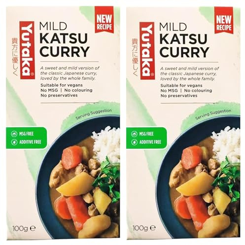 Japanese Mild Katsu Curry Sauce Authentic Japanese Style, Vegan-Friendly, No MSG, Easy to Use Curry Blocks 4 Servings 100g -Pack of 2