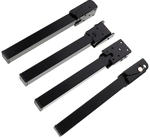 Homoyoyo 4 Stück Klappbare Tischbeine Robuste Möbelbeine für Laptop Wohn und Campingtische Schwarz Tragfähigkeit für DIY Projekte