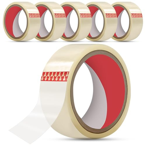 Leyrens 6 Rollen Paketklebeband Klebeband, 48 mm x 66 m Transparent Verpackungsband, Starkes Packband für den Umzug, Kartonband, reißfest, hoher Klebkraft, Paketband für Versand und Lagerung