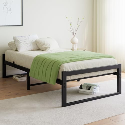 VECOCHO Single Bed Frame,Heavy Duty Metal Platform Bed Frame Single Bed | No Box Spring Needed,Mattress Base,Underbed Storage Space,Easy Assembly,Nosie Free