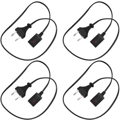 BESPORTBLE 4stücke Elektrische Wärmflasche Ladekabel für Heizkissen Kabeladapter für Wärmflaschen Ersatz-ladekabel für Elektrische Handwärmer Netzkabel für Wärmekissen Stecker für Heizkissen