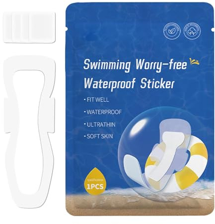 Swimming Period Pads For Teens - Comfortable Coverage For Active Days, Invisible Waterproof Sticker Design With Streamlined Fit, Secure Hold Structure + Flexible Movement Support, Soft PU Construction