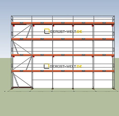 Fassadengerüst Paket 115,7 m² Rux Framescaff Feldlänge 2,57 m ca 8 m Standhöhe