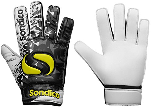 Sondico Unisex Match Torwart Handschuhe Schwarz/weiß UK 5