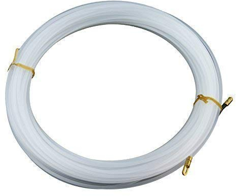 30m Einziehband mit Suchfeder Weiß Plastikfiziert Flexibel Elektrik Draht Kabel Anzieher 1.330 M-L 1572