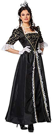 shoperama Marquise Costume rococo baroque pour femme Robe de Gräfin Aigle Française Renaissance Mätresse Madame de Pompadour Carnaval Couleur : Noir Taille : 42