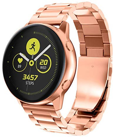 Lobwerk Bracelet de Montre en métal pour Samsung Galaxy Watch/Active 2/Gear Sport S2 Classic 20 mm