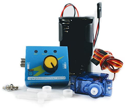 Barnabas Robotics Servo Motor Tester Kit | 180 Degree 9g Servo Motor + RC Servo Tester Controller + 6V Battery Holder