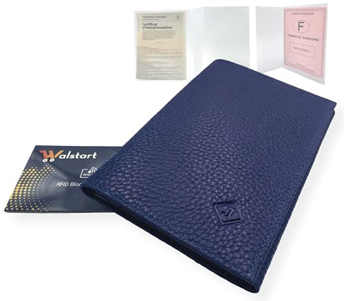 MAGYC FORM Porte Papier Voiture Cuir avec Etui Protege Carte Grise - Porte Document Véhicule avec Rangement Assurance - vignettes permis de Conduire