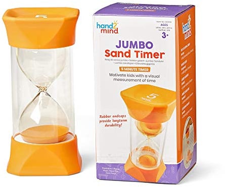 Learning Resources 93068 Jumbo Sand Timer (5-Minute), Orange