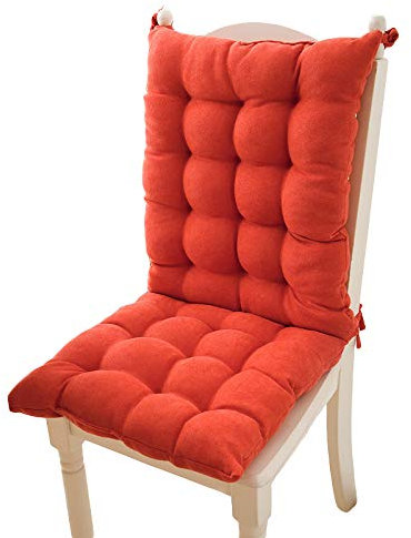 SWECOMZE 1 er Set Bank Sitzkissen und Rückenkissen Bankauflage,Einteiliges Kissen,für Gartenstühlen, Küchenstühlen (Rot)