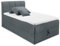 GRANADA 2 Polsterbett 120x200 mit Bettkasten, Anthrazit - Modernes Einzelbett mit dekorativer Steppung & Kaltschaum Topper - 120 x 110 x 210 cm (B/H/T)