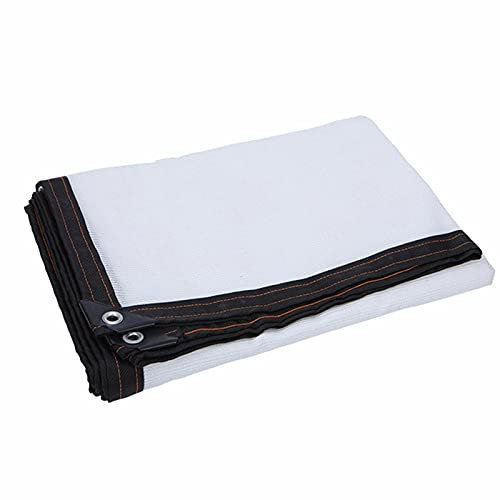 Blanco Toldo Vela de Sombra Rectangular,Sombra Solar Sombra De Tela Red Sombra De Malla con Ojales 75% de Bloqueo UV, per Sombreado de Las suculentas del balcón del (1mx2m/3.3ftx6.6ft)