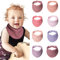 Lulu moon Lätzchen Baby Absorbierende Dreieckstuch, Musselin Halstuch Baby mit Verstellbares Druckknopf, Weiche Sabberlätzchen für Junge und Mädchen, Unisex, 8 Stück (Creme)