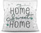 PR Print Royal Kissen mit Spruch - My Home Sweet Home - Statement Deko-Kissen, Geschenk für Familie und Freunde - Kissen Polyester Weiß, 40x40 cm, inkl. Füllung