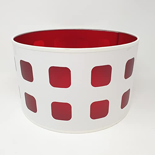 Ersatz Lampenschirm Retro Schirm zweifarbig rot/weiß