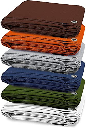 Lona Protectora, Lona de Tela, Cubierta para Barco, Protector de Suelo de Tienda de campaña, para Camping, Exteriores, Impermeable, con Ojales, Diferentes densidades (3 x 5 m,100 g/m², Camuflaje)