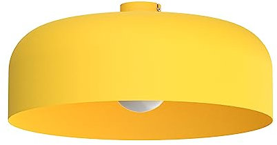 L+ Deckenleuchte aus Metall, Kuppelform, Durchmesser 50 cm, Farbe Gelb matt