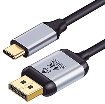 Chenyang Adattatore da USB C a Displayport 4K per monitor Laptop DP Displayport a USB C, USB3.1 Type-C Source a Displayport Sink Displays Display 1,8 m