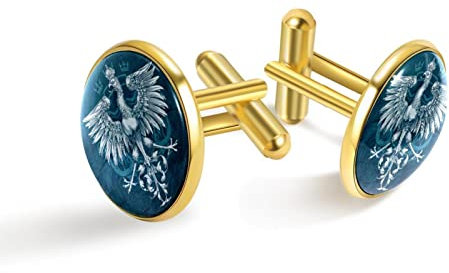 Vogel Adler Klassische Edelstahl-Manschettenknöpfe für Herren, Hemd-Manschettenknöpfe, Schmuck, Business-Hochzeitsgeschenke, golden