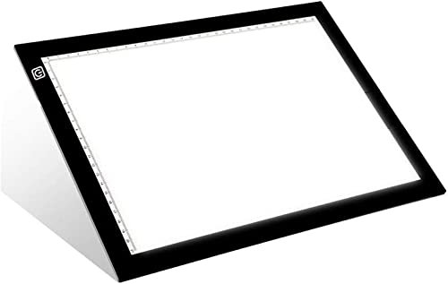 Mesa de Luz para Calcar, Portátil Tableta de Luz Dibujo A4 de Iluminación USB con Brillo Ajustable LED, Mesa de Dibujo Super Delgado para Animación Diseño Dibujo Bocetos Diamond Painting