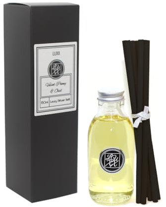 LUXX Creations | Large Reed Diffuser Refill | 150ml + 8 Reeds | Velvet Peony & Oud | Rose, Peony, Clove, Amber, Vanilla, Oud