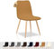 FIGOOO Stuhlhussen 4er Set Strech Stuhlhussen Skandinavisch Universal Abnehmbar Waschbar Schonbezüge Stuhlbezug für Küchenstühle Hotel Bankett(Kamel,4pcs)