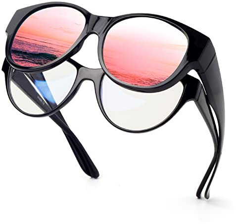 Face Shadow Surlunettes de Soleil Polarisées Sur-Lunettes de Soleil Femme pour Conduite, Cyclisme, Sport et Loisirs Protection UV400
