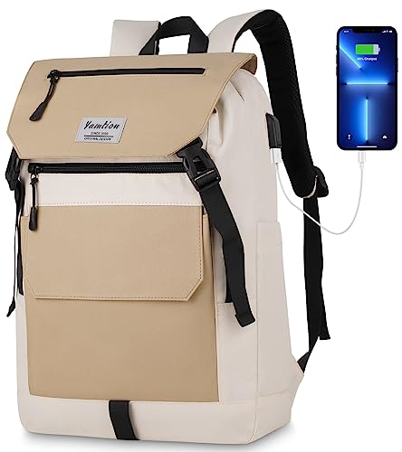YAMTION Schule Rucksack 17 Zoll für Damen,Schultasche Mädchen Teenager Schulranzen Frauen für Studium Universität,mit Laptopfach