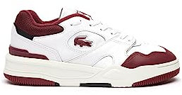 Lacoste Damen Low-Top Sneaker LINESHOT 223 2 SFA, Frauen Halbschuhe,Freizeitschuhe,Turnschuhe,Laufschuhe,schnürer,Weiss/DUNKELROT (2G1),39 EU / 5.5 UK