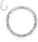 AROWRO Septum Ringe 16G Daith Piercing Schmuck Silber Conch Smiley Orbital Piercing Schmuck Septum Daith Schmuck Nasen Ringe 10mm Septum Clicker Nasen Ringe Hoops Daith Knorpel Conch Ohrringe