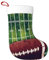 FRESQA American Football Field And Ball Weihnachtsstrümpfe Weihnachtsmann, Xmas Charakter Kamin Hängende Strümpfe Für Geschenke Und Dekorationen