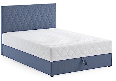 ATLANTIC home collection Stauraumbett Benita, mit Taschenfederkern 100 x 200 cm Hellblau