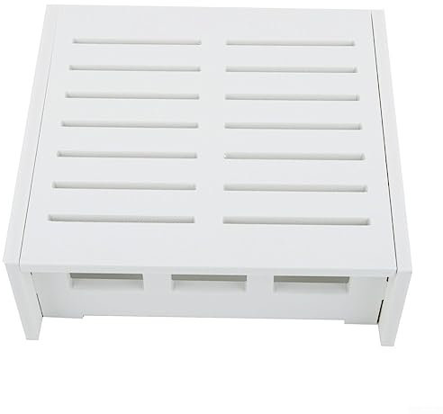 Emiif Wireless Router Rack Living Room Wall-mounted WiFi Storage Box Wall Decoration Wireless Router Rack Cable Organizer