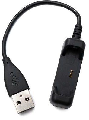 System-S USB 2.0 Kabel 10 cm Ladekabel für Fitbit Flex 2 Smartwach in Schwarz
