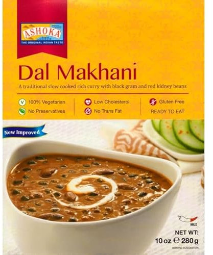 Ashoka Dal Makhani - 280g (Pack of 10) - Authentic Indian Black Lentil Curry | Ready-to-Eat | No Preservatives | Family Pack
