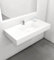 Lavabo sur plan de travail en résine blanc 100x50x12 cm - vasque à poser blanc – Meuble salle de bains avec vasque - Lavabo suspendu en résine