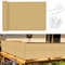 Sunnylaxx Brise Vue Balcon 105x500 cm PES, Écran Polyster Vent Protection UV Opaque Résistant aux Intempéries, sur Mesure Sand