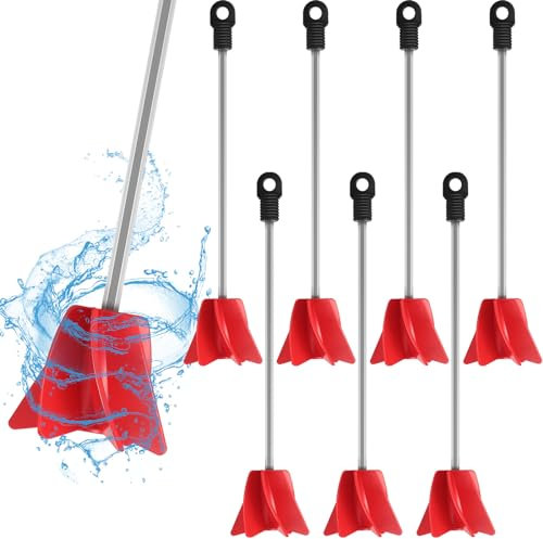 Loosh 8 Pcs 11 Inch Paint Stirrer for Drill, Drill Mixer Attachment, Epoxy Mixer, Paint Mixer for Drill, Helix Drill Paint Mixer for Most Drills, Resin Mixer, Mixing Concrete Resin Paint