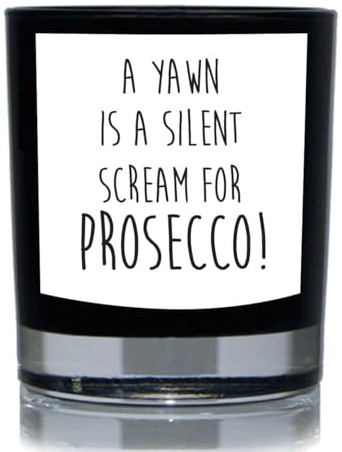 60 Second Makeover Limited Yawn Prosecco Funny 20cl Candle