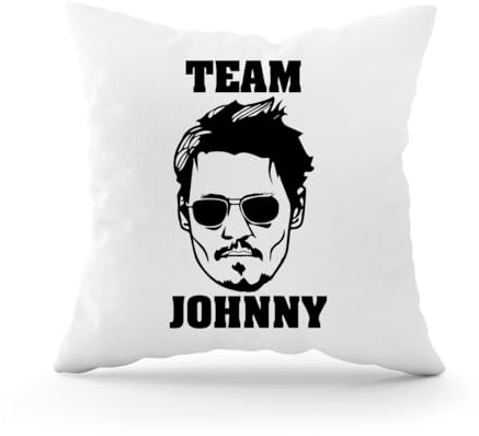 Forsca Team Johnny Depp Dekorativer Kissenbezug mit Füllung für Sofa-Autokissen