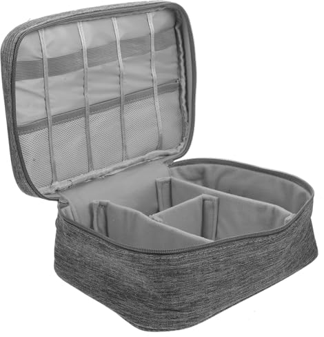 KONTONTY Kabelorganisatortasche für Reisen Elektronik Organizer aus Polyester und Filz Leicht mit Viel Stauraum für Kameras und Ladegeräte
