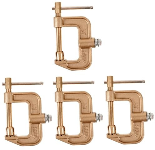 Gadpiparty 4pcs Welding Clamp Conductivity Heavy Duty Ground Clamp for Welder Welding Ground Clip Industrial Grade