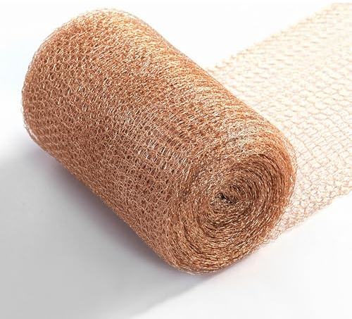 Cxqbsmy Kupferdraht Gegen Schnecken 12.7cm*10m, Reines Kupfernetz Kupferband Gegen Schnecken Hochbeet, Schneckenzaun Kupfer Gegen Schnecken für Garten, Nacktschnecken, Mäuse Abwehr